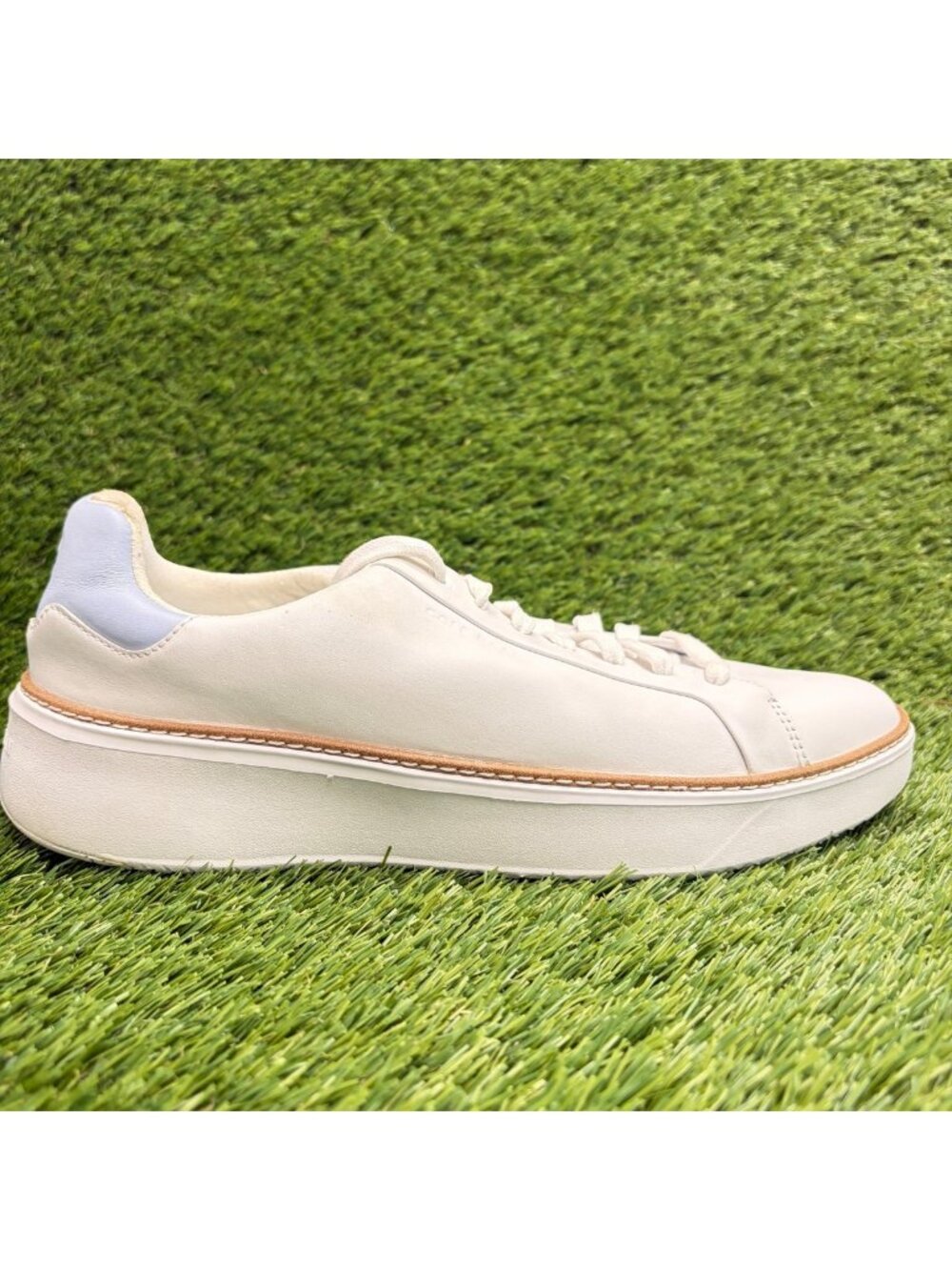 Cole Haan GrandPro Topspin Womens Size 10.5 White Blue Athletic Shoes Sneakers